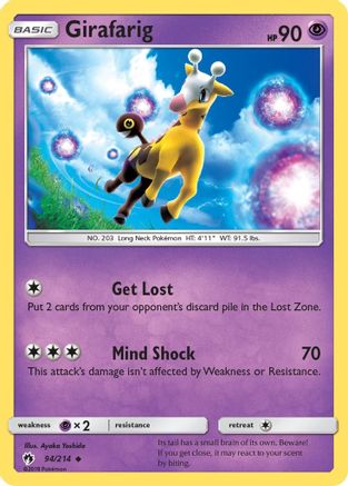Girafarig 94/214 - SM  Lost Thunder Reverse Holofoil - Poke-Collect