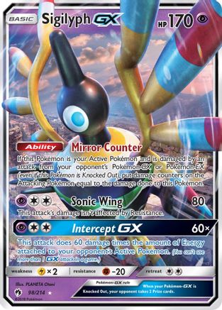 Sigilyph GX 98/214 - SM  Lost Thunder Holofoil - Poke-Collect