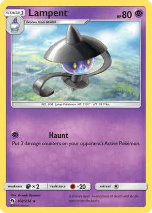 Lampent 102/214 - Lost Thunder Reverse Holofoil - Poke-Collect