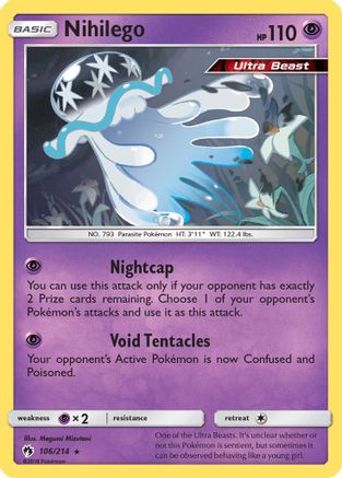 Nihilego 106/214 - SM  Lost Thunder Holofoil - Poke-Collect
