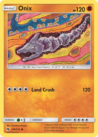 Onix 109/214 - Lost Thunder Reverse Holofoil - Poke-Collect
