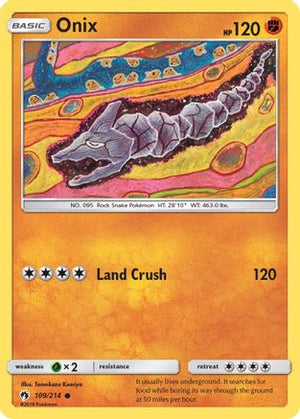 Onix 109/214 - Lost Thunder Reverse Holofoil - Poke-Collect