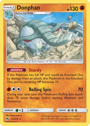 Donphan 112/214 - SM  Lost Thunder - Poke-Collect