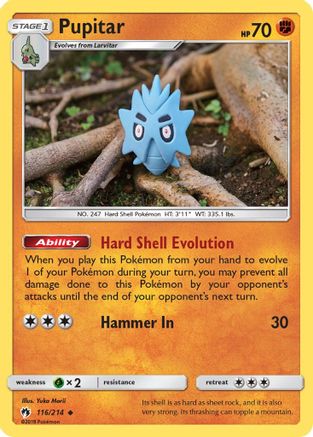 Pupitar 116/214 - SM  Lost Thunder - Poke-Collect