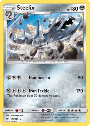 Steelix 125/214 - Lost Thunder Reverse Holofoil - Poke-Collect