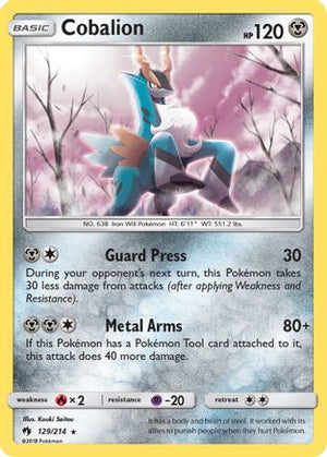 Cobalion 129/214 - Lost Thunder Reverse Holofoil