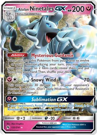 Alolan Ninetales-GX 132/214 - Lost Thunder Holofoil - Poke-Collect