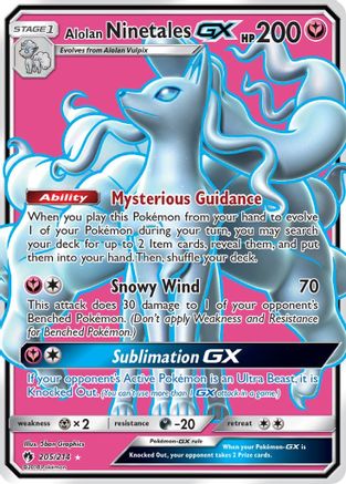 Alolan Ninetales-GX 205/214 - Lost Thunder Holofoil - Poke-Collect