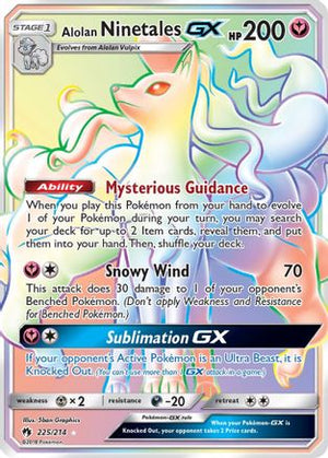 Alolan Ninetales-GX 225/214 - Lost Thunder Holofoil - Poke-Collect