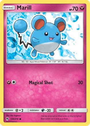 Marill 135/214 - SM  Lost Thunder Reverse Holofoil - Poke-Collect