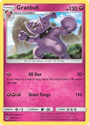 Granbull 138/214 - SM  Lost Thunder Reverse Holofoil - Poke-Collect