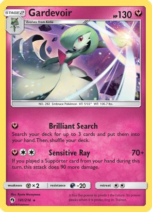 Gardevoir 141/214 - SM  Lost Thunder Holofoil - Poke-Collect