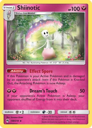 Shiinotic 148/214 - SM  Lost Thunder Reverse Holofoil - Poke-Collect