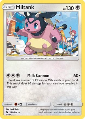 Miltank 158/214 - SM  Lost Thunder Reverse Holofoil - Poke-Collect