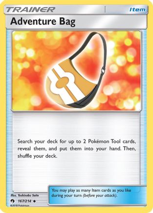 Adventure Bag 167/214 - SM  Lost Thunder Reverse Holofoil - Poke-Collect
