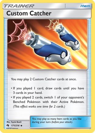 Custom Catcher 171/214 - SM  Lost Thunder Reverse Holofoil - Poke-Collect