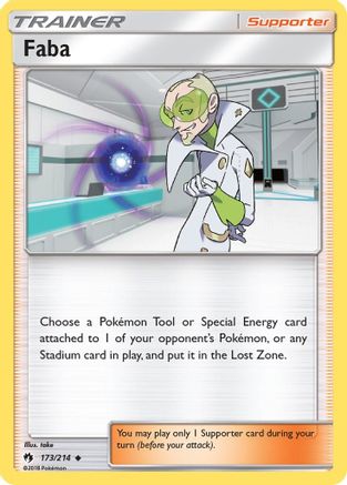 Faba 173/214 - SM  Lost Thunder Reverse Holofoil - Poke-Collect