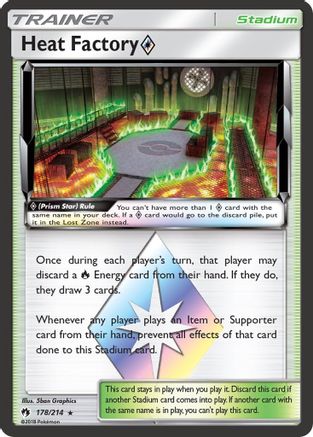 Heat Factory Prism Star 178/214 - SM  Lost Thunder Holofoil - Poke-Collect