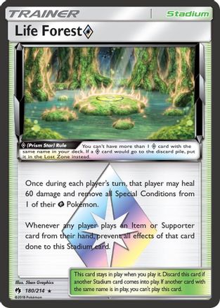 Life Forest ◇ 180/214 - Lost Thunder Holofoil - Poke-Collect