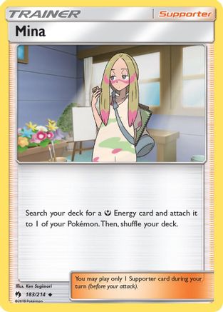 Mina 183/214 - SM  Lost Thunder Reverse Holofoil - Poke-Collect