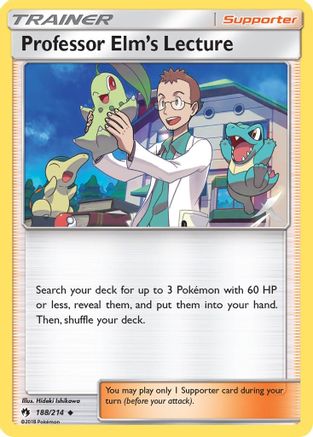 Professor Elm's Lecture 188/214 - SM  Lost Thunder Reverse Holofoil - Poke-Collect