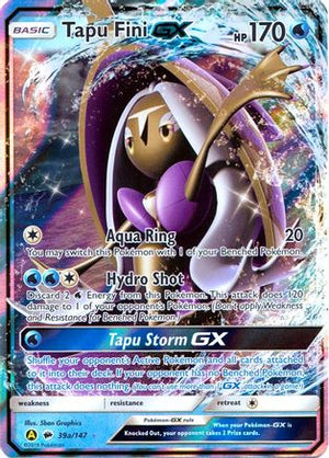 Tapu Fini-GX 39a/147 - Burning Shadows Holofoil - Poke-Collect