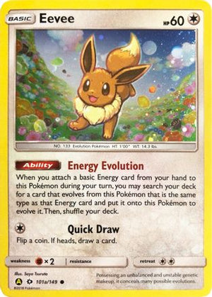 Eevee 101a/149 - Sun & Moon Holofoil - Poke-Collect