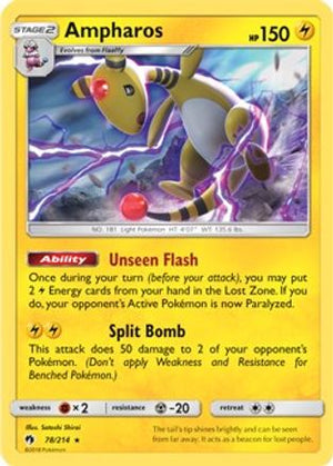 Ampharos - 78/214 (SM Lost Thunder) 78 - Deck Exclusives