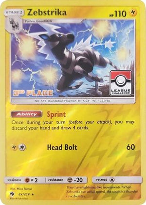 Zebstrika - 82/214 (League Challenge) [3rd Place] 82 - League & Championship Cards Reverse Holofoil - Poke-Collect