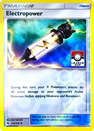 Electropower - 172/214 (League Cup) 172 - League & Championship Cards Reverse Holofoil - Poke-Collect