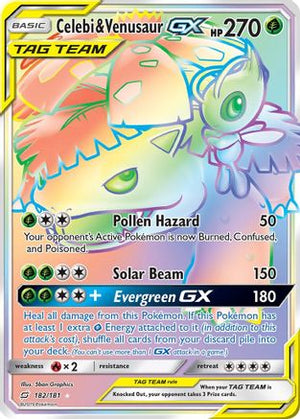 Celebi & Venusaur-GX 182/181 - Team Up Holofoil