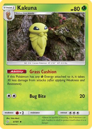 Kakuna 4/181 - SM  Team Up Reverse Holofoil - Poke-Collect