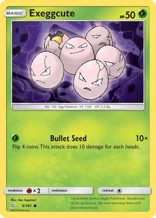 Exeggcute 8/181 - SM  Team Up Reverse Holofoil - Poke-Collect