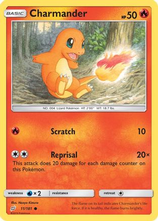 Charmander (11) 11/181 - SM  Team Up Reverse Holofoil - Poke-Collect