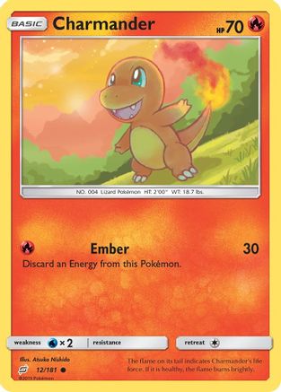 Charmander 12/181 - Team Up Reverse Holofoil - Poke-Collect