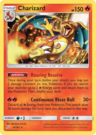 Charizard 14/181 - SM  Team Up Reverse Holofoil - Poke-Collect