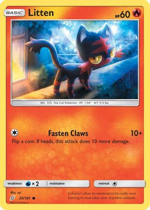 Litten 20/181 - Team Up Reverse Holofoil - Poke-Collect