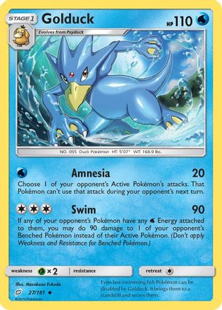 Golduck 27/181 - SM  Team Up Reverse Holofoil - Poke-Collect