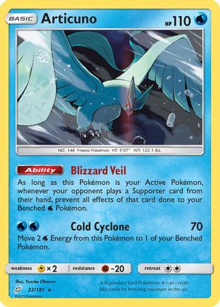 Articuno 32/181 - SM  Team Up Holofoil - Poke-Collect