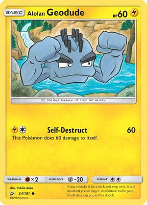 Alolan Geodude 34/181 - Team Up - Poke-Collect