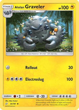 Alolan Graveler 36/181 - SM  Team Up Reverse Holofoil - Poke-Collect