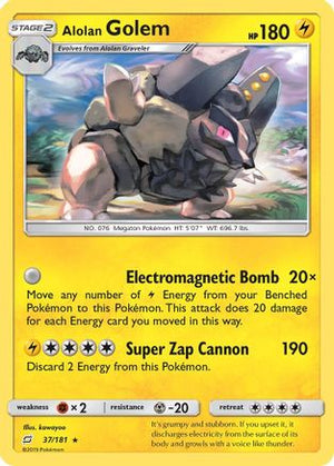 Alolan Golem 37/181 - Team Up Reverse Holofoil - Poke-Collect