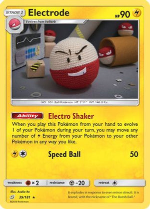 Electrode 39/181 - Team Up Reverse Holofoil - Poke-Collect