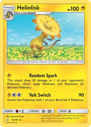 Heliolisk 50/181 - SM  Team Up Reverse Holofoil - Poke-Collect