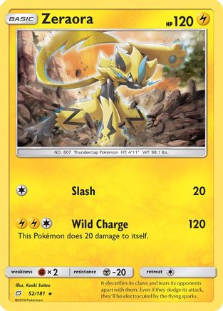 Zeraora 52/181 - Team Up Reverse Holofoil - Poke-Collect