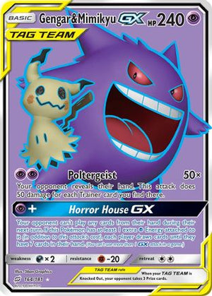 Gengar & Mimikyu GX (Full Art) 164/181 - SM  Team Up Holofoil - Poke-Collect