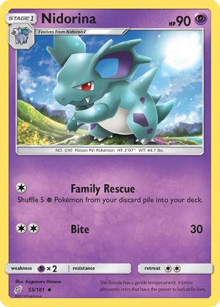 Nidorina 55/181 - SM  Team Up Reverse Holofoil - Poke-Collect