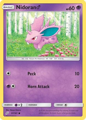 Nidoran ♂ 57/181 - Team Up Reverse Holofoil - Poke-Collect