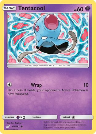 Tentacool 60/181 - Team Up Reverse Holofoil - Poke-Collect