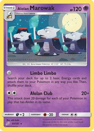 Alolan Marowak 64/181 - Team Up Reverse Holofoil - Poke-Collect